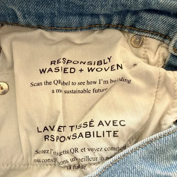 Frame Jeans Womens 25 Light Wash Le High Straight Sustainable Denim - Picture 6 of 8